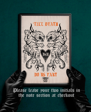 Load image into Gallery viewer, ‘Till Death Tiger Print (Custom Initials)