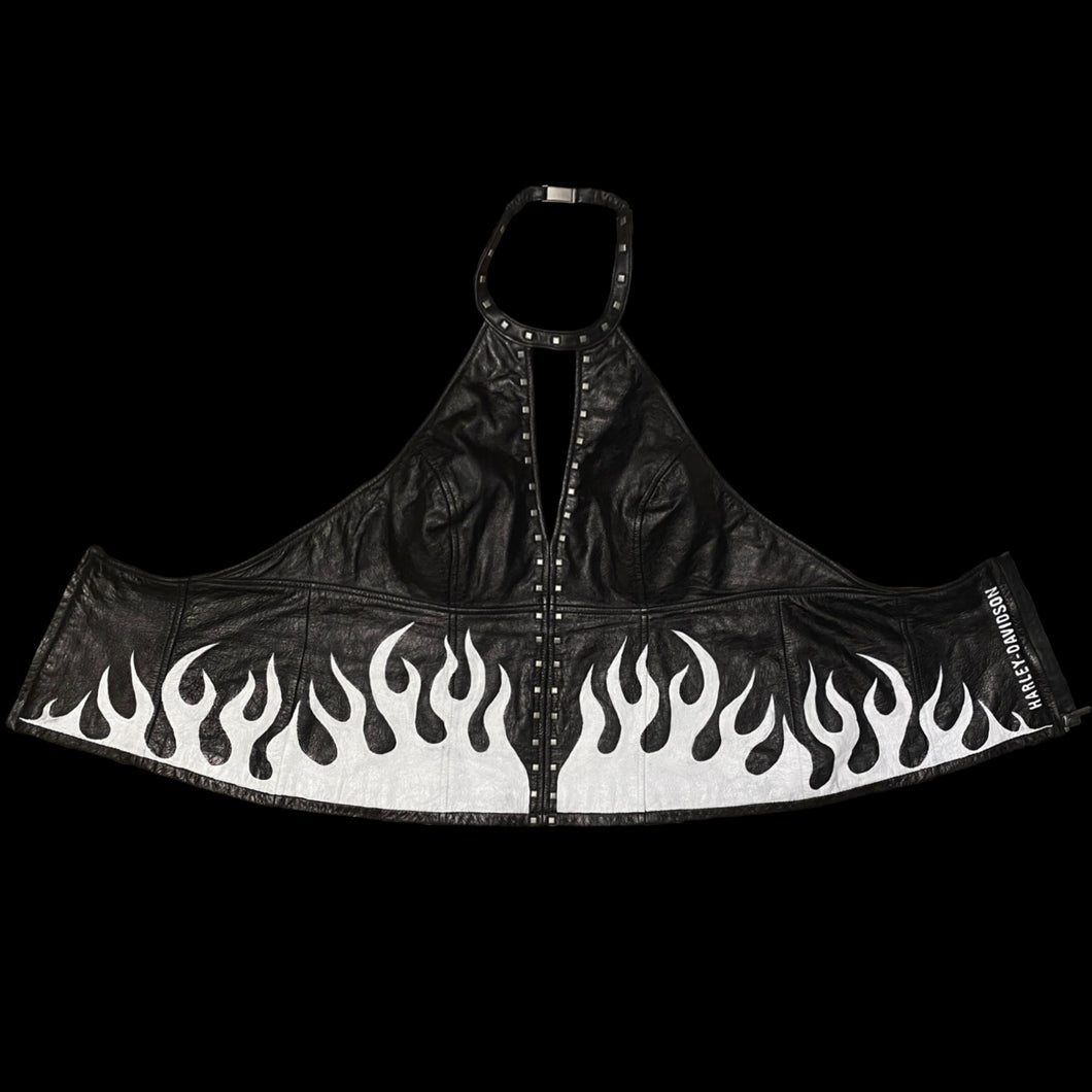 Flamin’ Harley Leather Halter