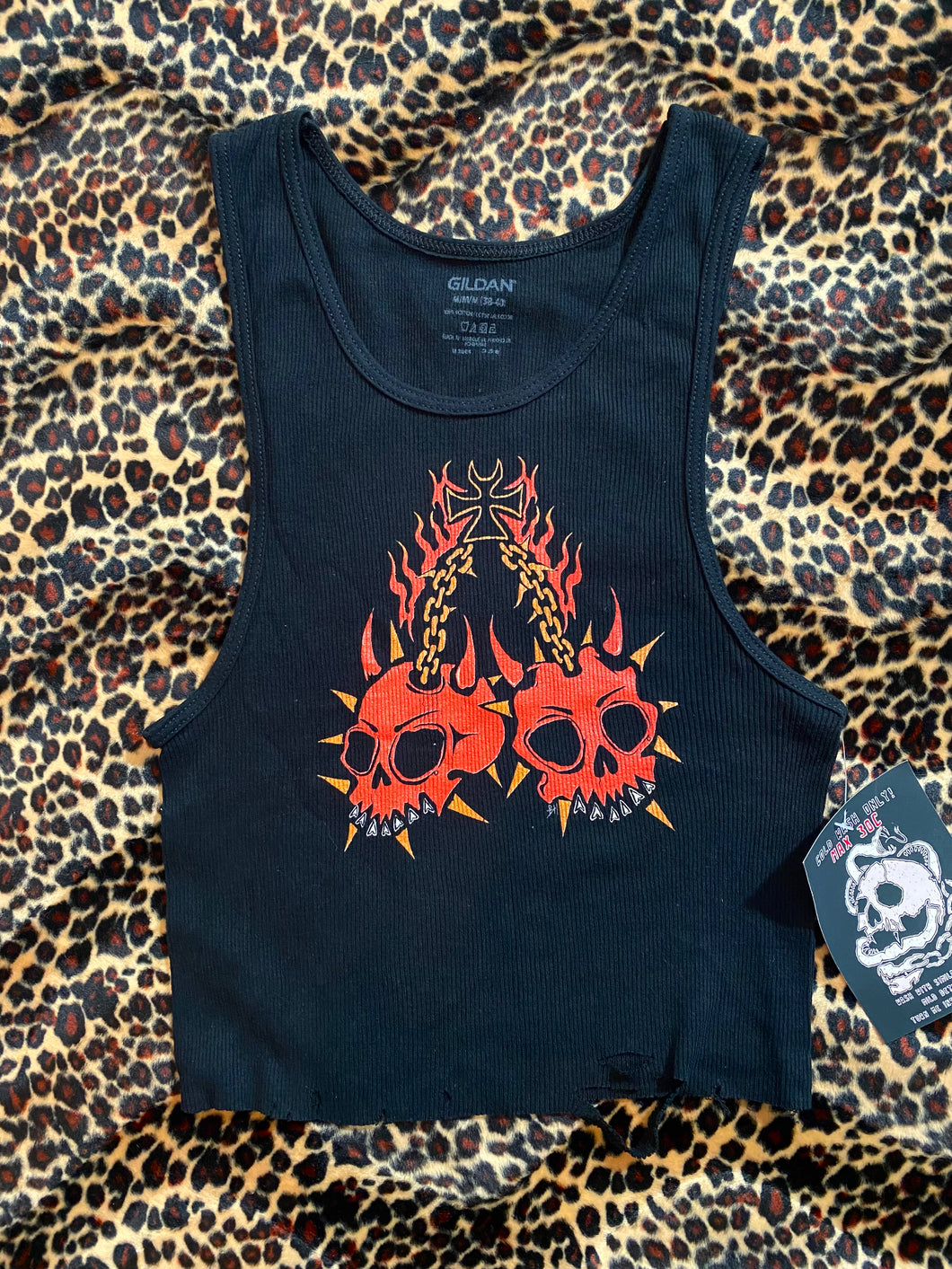 Small - Black Chain of Skulls