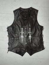 Load image into Gallery viewer, Leather Flail Zip Waistcoat - Medium (UK shipping only)
