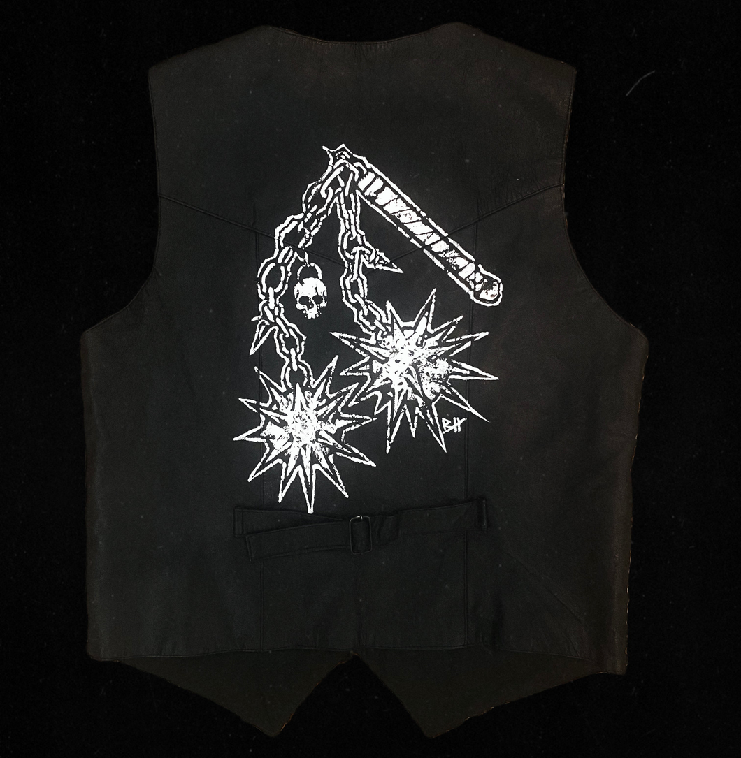 Leather Flail Waistcoat - Small (UK shipping only)